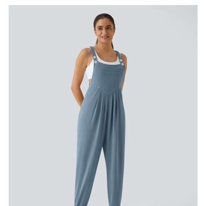 HALARA Sleeveless Dusty Blue Utility Jumpsuit
